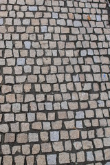 Texture of Cobblestone Street and stone street road