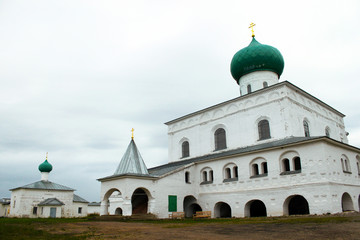 Fototapeta premium Church Protection Theotokos refectory of Male Holy Trinity Alexander Svirsky man' monastery