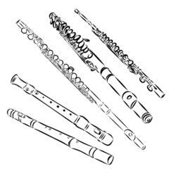 flute isolated on white background © Elala 9161