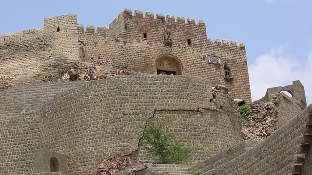 he Historical Castle (Alqahera) , which is one of the most important landmarks in Taiz City, destroyed by the war in Yemen 2016