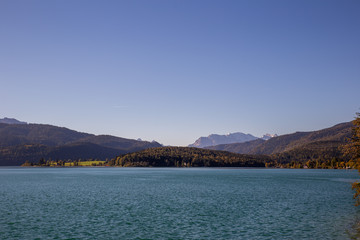 walchensee panorama german mountain lake