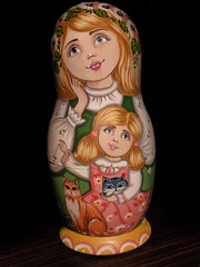 Matryoshka doll, Russian doll, Russian nesting doll, stacking dolls, wooden dolls.