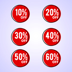 off sale discount banner vector set