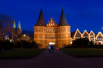Obraz premium Holstentor landmark in Luebeck Germany