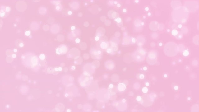 Beautiful pink animated bokeh background with glowing particle lights.