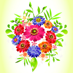 Beautiful Bouquet Vector Isolated on white background.