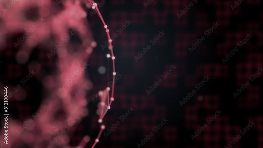 Poster abstract 3d design background of creative particles connection which can be used as walpaper.