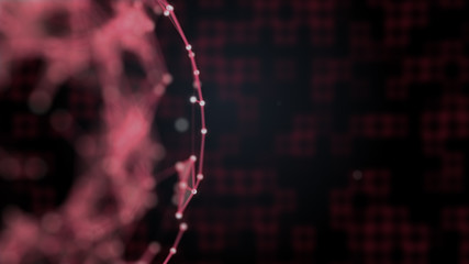 Abstract 3D design background of creative particles connection which can be used as walpaper.