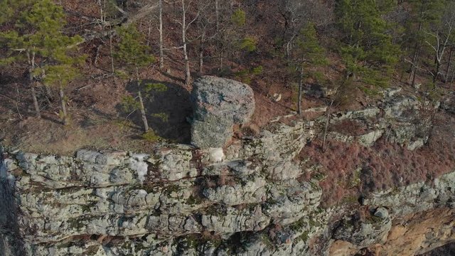 Aerial Reveal of Mountain Rock Bluff