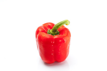 red bell pepper isolated on white background