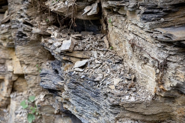brittle crumbling stone