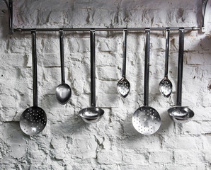 kitchen utensils on table