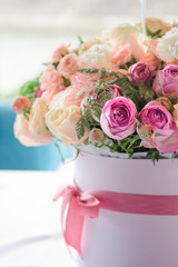 bouquet of pink roses