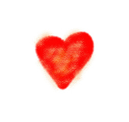 Obraz na płótnie Canvas Abstract red heart on white background