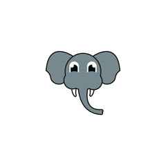 Elephant head vector logo design