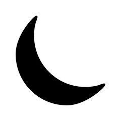 crescent moon silhouette vector symbol icon design. illustration isolated on white background © wektorygrafika