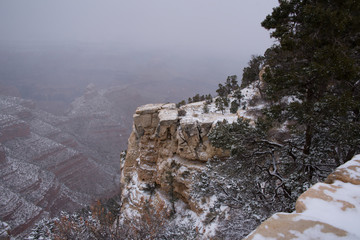 A dusting of snow at the Grand Canyon