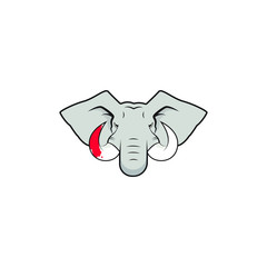 Elephant head vector logo design