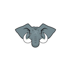 Elephant head vector logo design