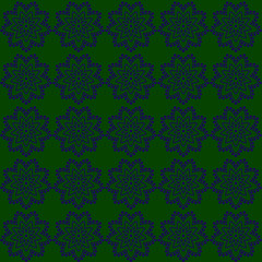 green and blue tile pattern  seamless with floral ornaments. Flower Texture for kitchen wallpaper or bathroom flooring. can be used as wrapping paper, background, fabric print, wallpaper