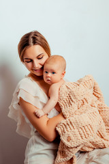 happy mother with her baby 