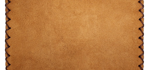 Natural leather isolated on white texture and background