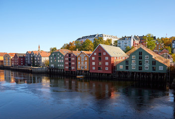 Fototapeta na wymiar Old town in Trondheim