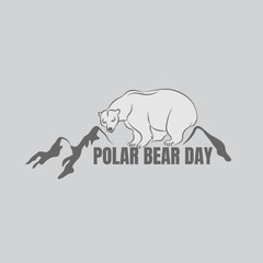 Vector illustration for the international holiday Polar Bear Day in February.