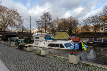 Little Venice in London, Paddington on a winter day