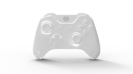 3d rendering of a gamepad isolated in white studio background