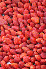 Group of ripe strawberries
