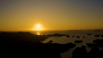 sunset in the mountains