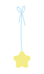 baby shower cute bright star hanging ribbon