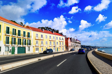 Naklejka na ściany i meble Estrada Marginal, Küstenstraße zwischen Lissabon und Cascais