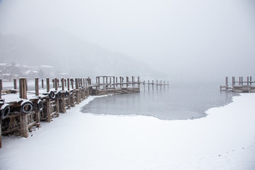 Schneefall in Nikko