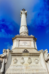 Fototapeta na wymiar Bronzestatue König Pedro IV. in Lissabon