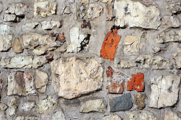 Stone wall. Architectural background.