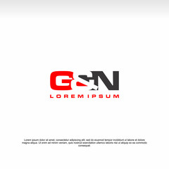 Initial letter logo, G&N logo, template logo