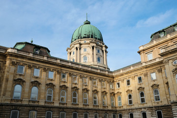 Fototapeta na wymiar Budapest Royal Palace or Buda Castle. Hungarian National Gallery, Budapest, Hungary.