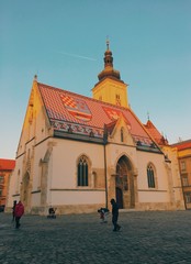 Fototapeta premium Urban city architecture of Zagreb