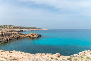 Obraz premium Cliff at the Mediterranean sea shore