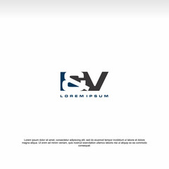 Initial letter logo, I&V logo, template logo