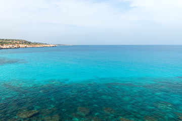 Mediterranean sea transparent water