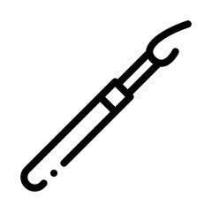 Sewing Knife Icon Vector. Outline Sewing Knife Sign. Isolated Contour Symbol Illustration