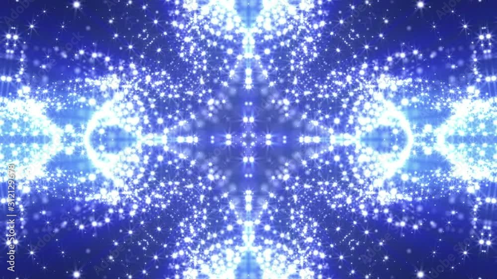 Poster purple moving kaleidoscope pattern. abstract animated background. 3d render