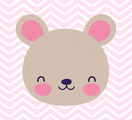 baby shower love cute little teddy bear face toy