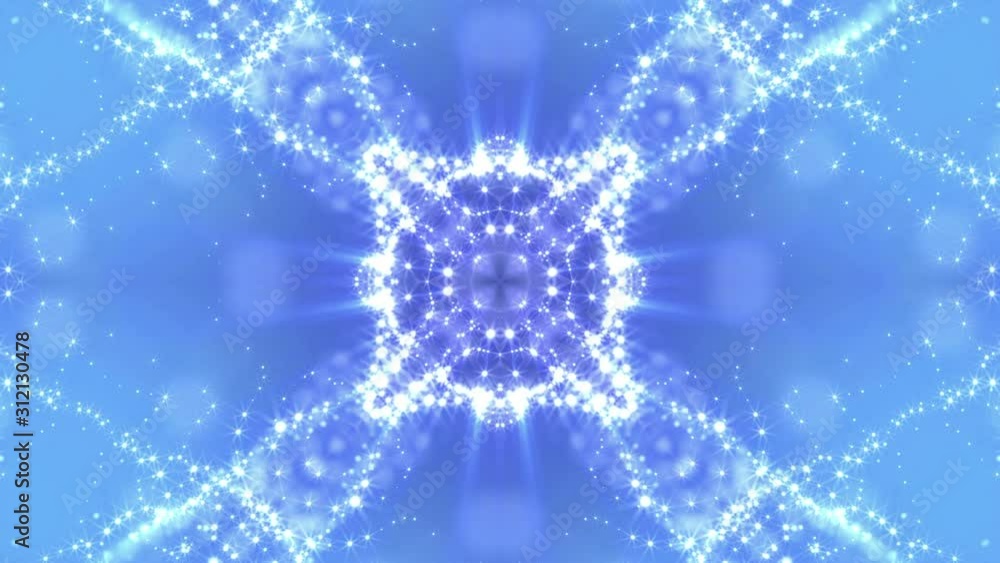 Poster purple moving kaleidoscope pattern. abstract animated background. 3d render