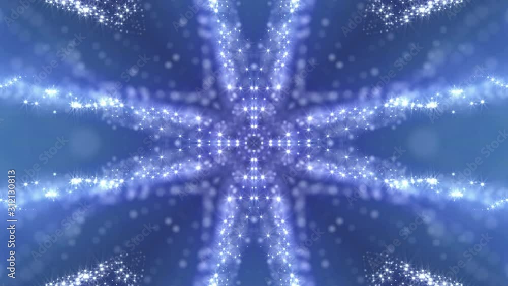 Aufkleber purple moving kaleidoscope pattern. abstract animated background. 3d render