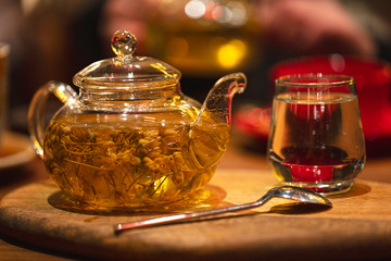 Herbal tea with various herbs