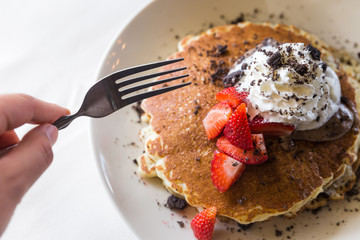 Eating Pancakes